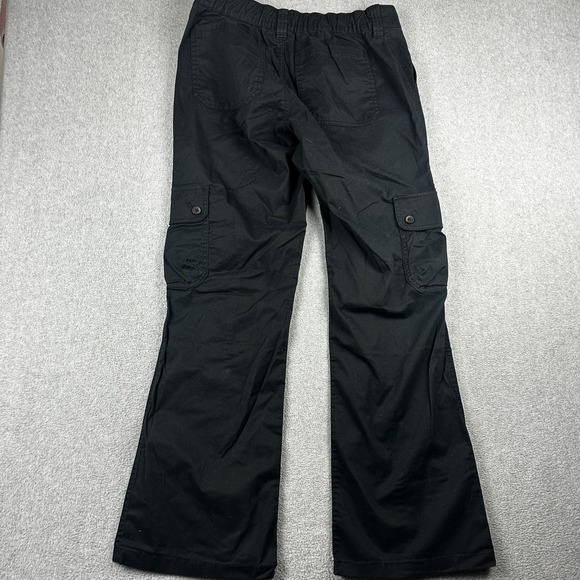 Hollister Pants Womens 10 Black Mid Rise Relaxed Boot Cargo Stretch Casual NWT - Picture 9 of 9